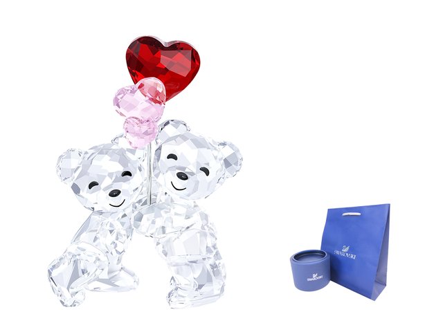 Swarovski Crystal  - Swarovski-Crystal KRIS BEAR - HEART BALLOONS - CN0518A2 Photo